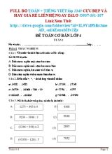 Tổng hợp Đề môn Toán Lớp 4 (Có lời giải)